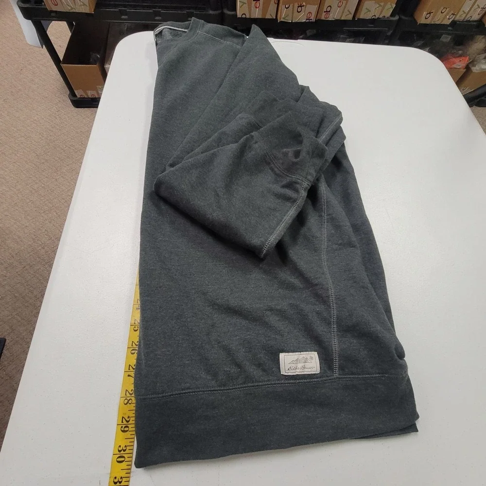 Eddie Bauer Mens Long Sleeve Round Neck Sweatshirt Size XL Tall Gray Pullover‎